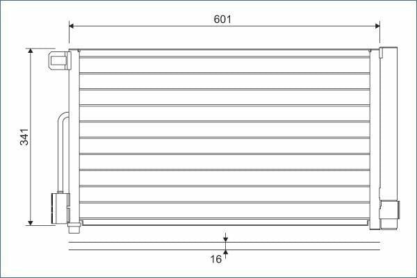 valeo 818193 ac condenser front view, valeo 818193 ac condenser side view, installation guide for valeo 818193 ac condenser VALEO 818193 AC Condenser - Compatible with Fiat, Citroen & Opel | Aluminum Construction VALEO 818193 - AC Condenser for Fiat, Citroen, Opel valeo, ac-condenser, car-parts, automotive-accessories, fiat-parts, citroen-parts, opel-parts, mechanics, car-owners, ai-generated
