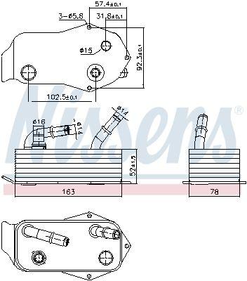 Nissens 91353 Oil Cooler E84/E87/E89/E90/E92/E93 N20/N52/N52N/N53 — Oil System