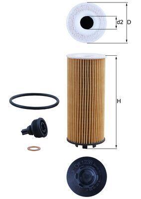 Mahle OX1238D Oil Filter BMW/Mini B37/B38/B47/B48 F20/F21/F22/F30/F31/F39/F40/F45/F46/F48/F54-F60 10-18