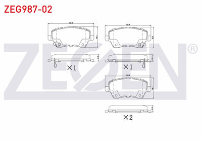 Zegen ZEG987-02 Brake Pad Front with Wear Indicator Suzuki Swift III (Mz — Brake Pads