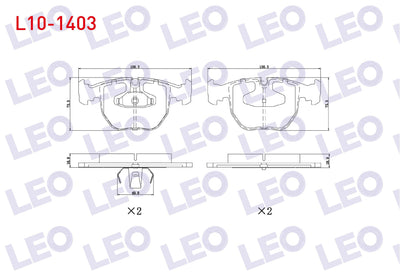 LEO L10-1403 Brake Pad Front BMW X5 (E53) 3.0 D 2000-2007 / (E53) 3.5 Xd 2000-2007 / X5 (E53) 4.4 2000-2007 / (E — Brake Pads