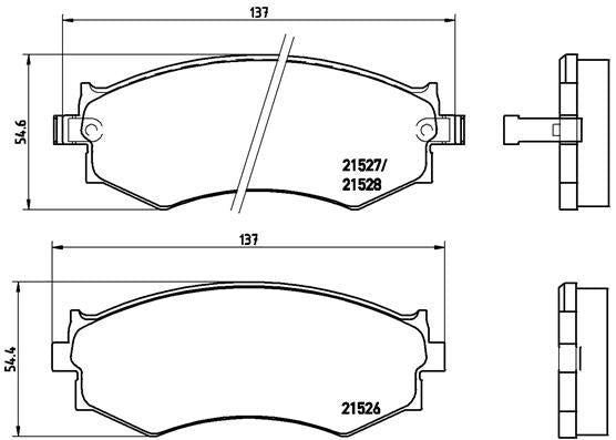 Brembo P30002 Brake Pad Front Low-Met Ford — Brake Pads