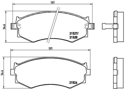 Brembo P30002 Brake Pad Front Low-Met Ford — Brake Pads