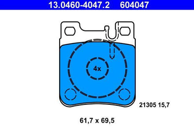 ATE 13.0460-4047.2 Brake Pad Rear Mercedes 124/140/203/210 AMG — Brake Pads