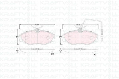 Kraftvoll 07010366 Front Brake Pad P406 Xantia Xu10j2te Es9j4 Ew12j4 (94 04) P306 GTI Xsara Vts Xu10j4rs — Brake Pads