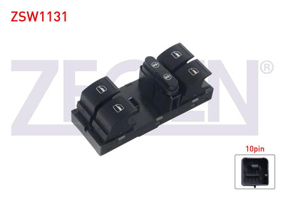Zegen ZSW1131 Glass Release Switch Group 10 Pin Volkswagen Touareg-Touran 2010 — Switches & Relays