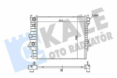 Kale Radiator 345945 - Motor Water Radiator for Jaguar S-Type 2.5 V6, 3.0 V6, 4.0 V8 — Radiators & Fans