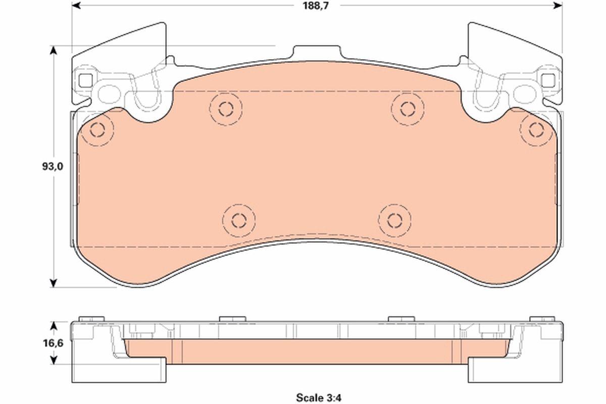 TRW GDB1911 Brake Pad Front Audi A6 A7 A8 2015- — Brake Pads