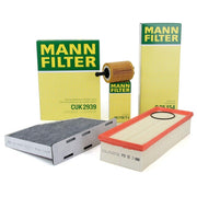 mann-volkswagen-touran-maintenance-kit, volkswagen-touran-1-9-tdi-filters, oil-air-activated-carbon-filters Mann Volkswagen Touran 1.9 TDI Motor Periodic Maintenance Kit - Essential Filters for Car Owners | 3-Piece Set Volkswagen Touran 1.9 TDI Maintenance Kit | Mann volkswagen-touran, maintenance-kit, car-filters, mann, positional-maintenance, automotive-parts, car-owners, engine-care, vehicle-maintenance, ai-generated