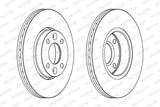 FERODO DDF1201 Brake Disks - Compatible with Clio II & III — Brake Rotors & Drums