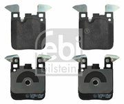 febi 16909 rear brake pads front view, febi 16909 rear brake pads side view FEBI 16909 Rear Brake Pads for F-80 / 82 / 83 / 87 - ECE R90 Approved | Set of Brake Pads FEBI 16909 Rear Brake Pads - F-80/82/83/87 Models febi, rear-brake-pads, f-80-f-82-f-83-f-87, automotive-parts, brake-safety, performance-braking, mechanics, vehicle-owners, brake-pads-set, ai-generated
