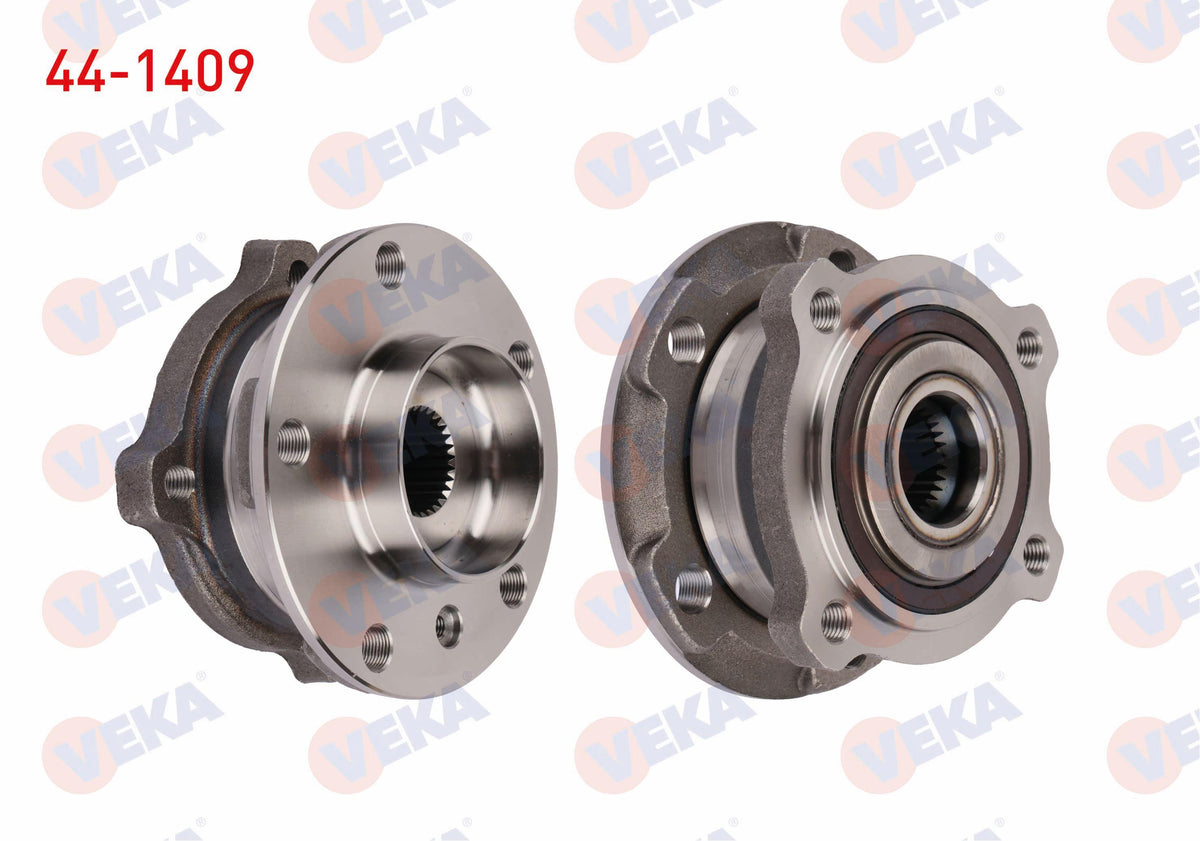 Veka 44-1409 Wheel Hub Left-Right Front with Bearing BMW X5 (E70) 3.0 D 5 Lug Integrated ABS with Sensor 200 — Hub Assemblies