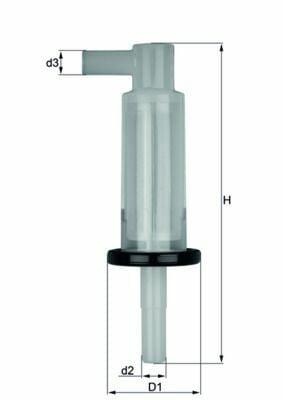 MAHLE KL33OF Fuel Filter - Clear Tube Type for W202, W124 and 2 more models — Fuel Delivery