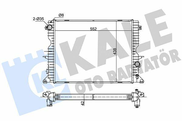 kale-350600-radiator-99-defender4x4-front-view, kale-350600-radiator-99-defender4x4-side-view KALE 350600 Radiator for 1999 Defender 4x4 - Premium Quality for Vehicle Owners | 22.0 in x 17.2 in x 1.7 in KALE 350600 Radiator for Defender 4x4 - High-Quality Cooling kale, radiator, defender-4x4, vehicle-accessories, car-parts, cooling-system, auto-repair, mechanics, high-quality, ai-generated