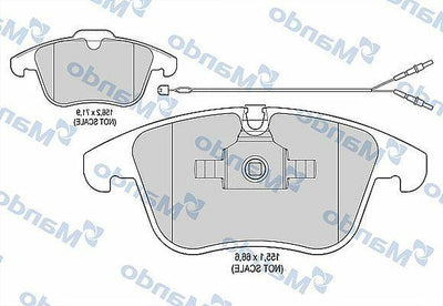 Mando MBF015226 Brake Pads Set for 07 Freelander II, C5 and 2 more models
