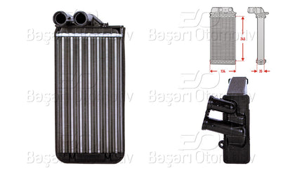 AUTOLUX 3113029-22 Heater Core Mechanical 245X134x35 Peugeot 307 00-07 / Citroen C4 04-11 — Heater & Blower