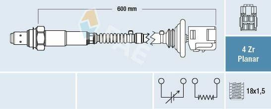 oxygen sensor for toyota corolla, fae 77521 oxygen sensor angle view FAE 77521 Oxygen Sensor - Fits Toyota Corolla & Avensis | 1.6L & 1.8L VVT-i | 2002-2006 & 2003-2008 FAE Oxygen Sensor for Toyota Corolla & Avensis fae, oxygen-sensor, toyota-corolla, avensis, car-parts, mechanics, automotive, lambda-sensor, engine-performance, ai-generated