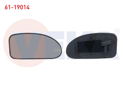 Veka 61-19014 Mirror Glass Right Mechanical Ford Focus 1998 — Mirrors