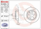 BREMBO Brake Disc 08.B653.11 - Rear Disc for Honda Accord (2003-2008) & S2000 — Brake Rotors & Drums