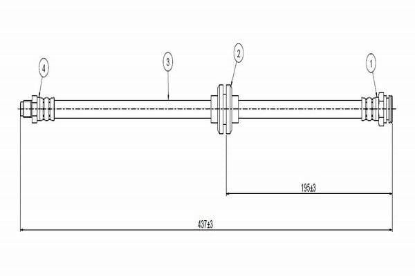 CAVO Brake Hose Set - Rear Brake Line for Alfa Romeo 156, 147 — Brake Hydraulics