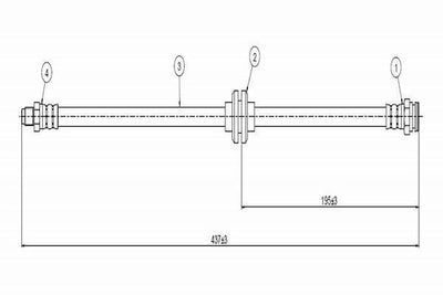 CAVO Brake Hose Set - Rear Brake Line for Alfa Romeo 156, 147 — Brake Hydraulics