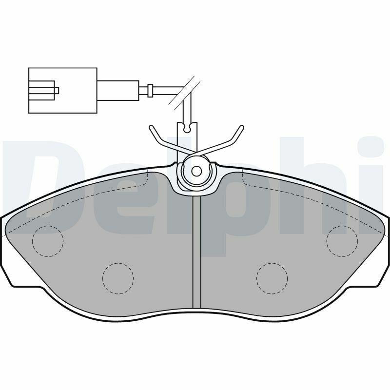 Delphi Front Brake Pad LP1748 - Brake Pad Set for Boxer, Ducato, Jumper — Brake Pads