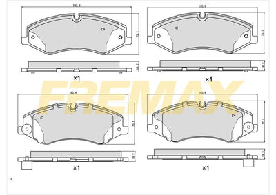 Fremax FBP-1746 Front Brake Pad (Carbon Formula) Land Rover Range Rover Discovery-Sport-V-IV 2006-2018 — Brake Pads