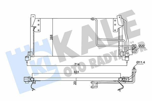 Kale Radiator Condenser 382525 - For Opel Combo & Corsa B — Condensers & Evaporators