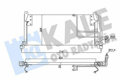 Kale Radiator Condenser 382525 - For Opel Combo & Corsa B — Condensers & Evaporators
