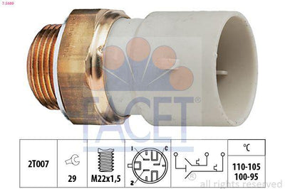 Facet 7.5689 Fan Switch Astra F /Vectra A /Corsa B (3 Fişli100-95)
