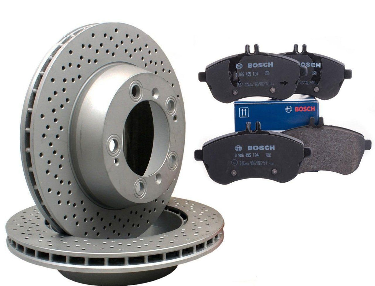 FEBI Mercedes W204 C250 Front Brake Disc & Pad Set for AMG Sport Package — Brake Pads
