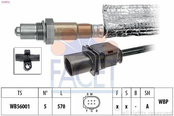 FACET 10.8412 Lambda Sensor for Q7, Lambda Sensor Technical Specifications FACET Lambda Sensor 10.8412 - Enhanced Performance for Q7 3.0 TSI | 570 mm Cable Lambda Sensor - FACET 10.8412 for Q7 3.0 TSI lambda-sensor, facet-10-8412, q7-3-0-tsi, oxygen-sensor, car-parts, mechanics, automotive, fuel-efficiency, vehicle-performance, ai-generated