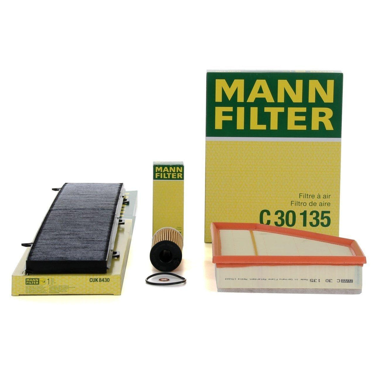Mann BMW E90 Kasa 320d N47 Motor 177 HP Maintenance Filter Kit — Oil Filters