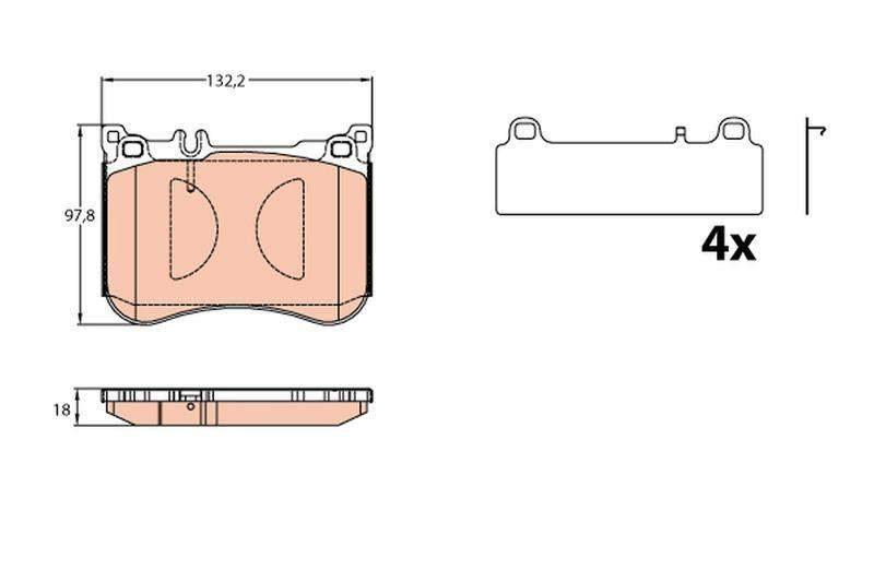 TRW Front Brake Pads GDB2144 - Mercedes-Benz W222 V222 X222 A217 C217