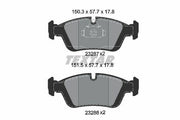 textar brake pad set e-46-36 front side view, textar brake pad set e-46-36 technical specifications TEXTAR Brake Pad Set E-46-36 Front - Premium Quality for Car Owners and Mechanics | 151.3 mm Width TEXTAR Brake Pad Set E-46-36 Front - Quality and Performance textar, brake-pad, car-parts, braking-system, automotive, mechanics, car-owners, front-brakes, premium-quality, ai-generated