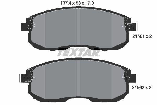 Textar 2156201 Brake Pad Juke 07-Front — Brake Pads