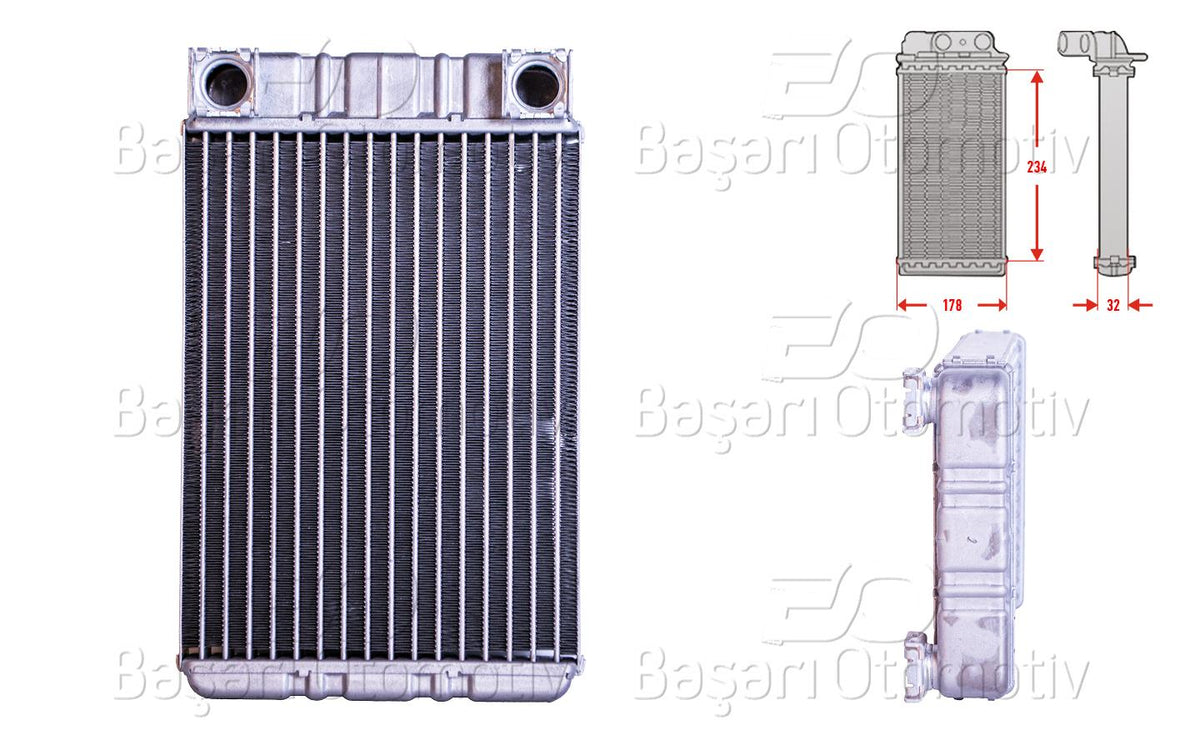 Wisco 3143237-00 Heater Core Brazing 235X180 mm Mercedes-Benz C Class C180 200 220 230 240 280 Clc CLK Sl 2 — Heater & Blower