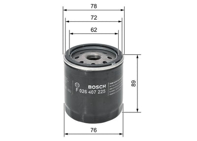 Bosch F026407225 Oil Filter Ford Mondeo 2000-2007 2.0 Gasoline — Oil Filters