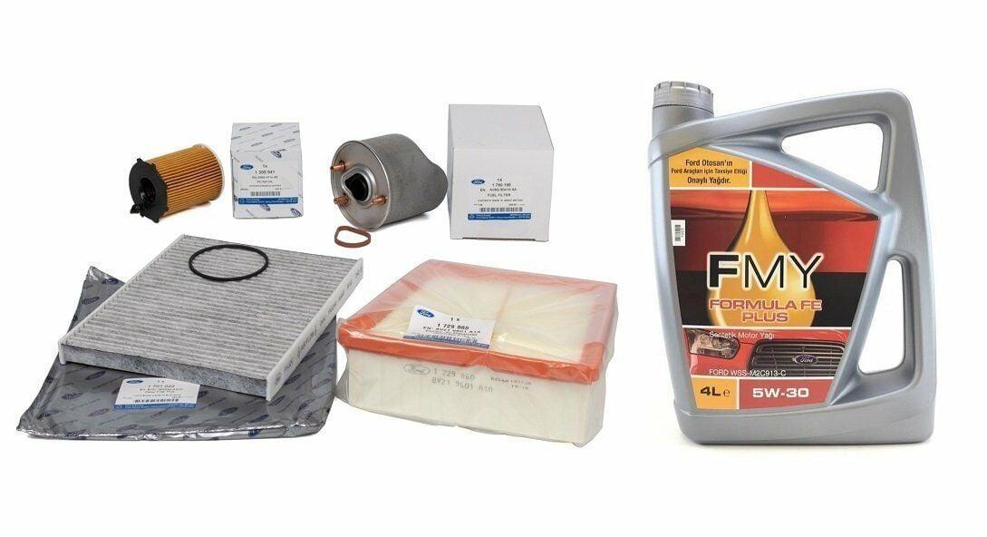 Ford B-Max 2012-2016 Oil Maintenance Kit - Original Parts for 1.5-1.6 TDCI — Maintenance & Service Kits