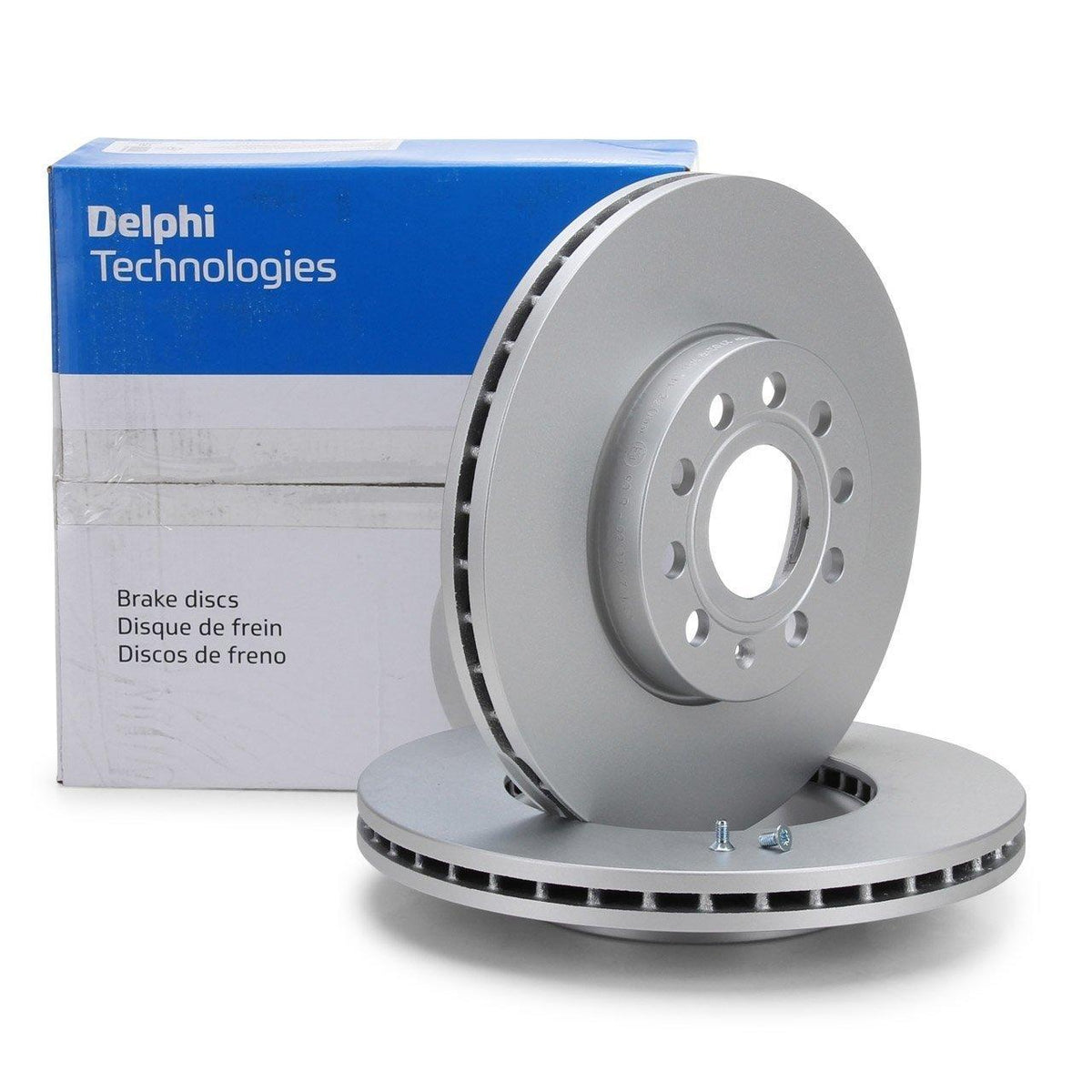 Delphi Front Brake Disc Set - Audi A3 2004-2013 — Brake Rotors & Drums