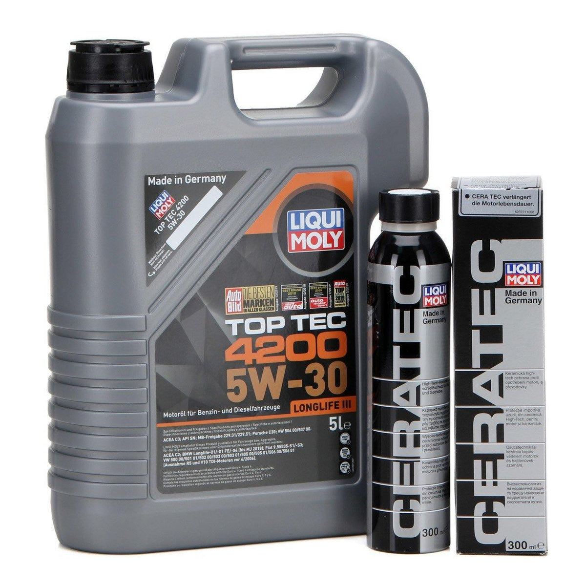 LIQUI MOLY 5W-30 Synthetic Engine Oil + Ceratec Additive Kit — Fluids & Chemicals