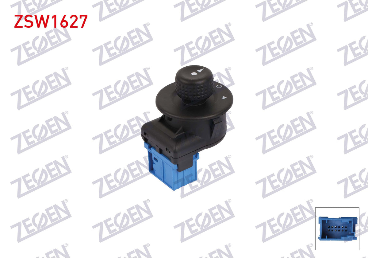 Zegen ZSW1627 Mirror Ayar Switch Blue Socket 11 Pin Partner 2008-/ 1007 2005-/ Berlingo 2005