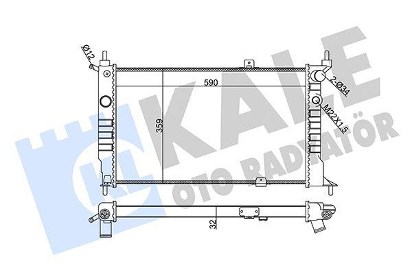 Kale 370900 Su Radiator Opel Astra F 1.4-2.0I X16XEL with A/C Manual 91-92 — Radiators & Fans
