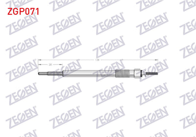 Zegen ZGP071 Glow Plug 7V Hyundai ix35 2.0 CRDi /Kia Carnival — Coils & Plugs