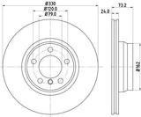 HELLA Pagid Front Brake Disc for BMW F30/32/34/328/428/430 — Brake Rotors & Drums
