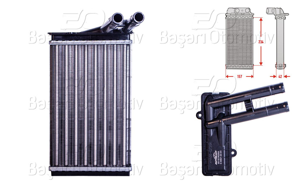 AUTOLUX 1143003-22 Heater Core Mechanical 230X155 mm VW Passat 1.8 T1.9 TDI 2.0 2.3 2.5 TDI A80 A4 1.6 1.8 — Heater & Blower