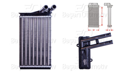 AUTOLUX 1143003-22 Heater Core Mechanical 230X155 mm VW Passat 1.8 T1.9 TDI 2.0 2.3 2.5 TDI A80 A4 1.6 1.8 — Heater & Blower