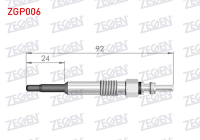 Zegen ZGP006 Glow Plug 12V Transporter IV (70Xb, 70Xc and 3 more models — Coils & Plugs