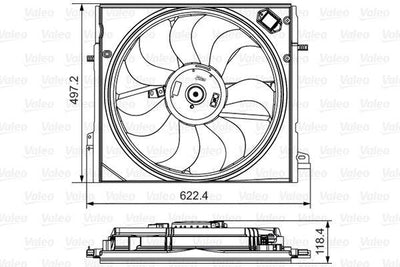 Valeo 698582 Fan Motor + Shroud Nissan Qashqai J11 X-Trail T32 Renault Kadjar 1.5/1.6 dCi 2013- — Motors, Pumps & Antennas