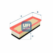 ufi air filter 3030100 front view, ufi air filter 3030100 side view, ufi air filter 3030100 in package UFI 30.301.00 - Premium Air Filter for Fiat 03-Fiorino, Doblo, Albea, Punto | 10.91 in x 3.82 in x 2.38 in UFI Air Filter 30.301.00 for Fiat Models ufi, air-filter, fiat-parts, car-maintenance, vehicle-accessories, engine-performance, filter-element, car-owners, automotive, ai-generated